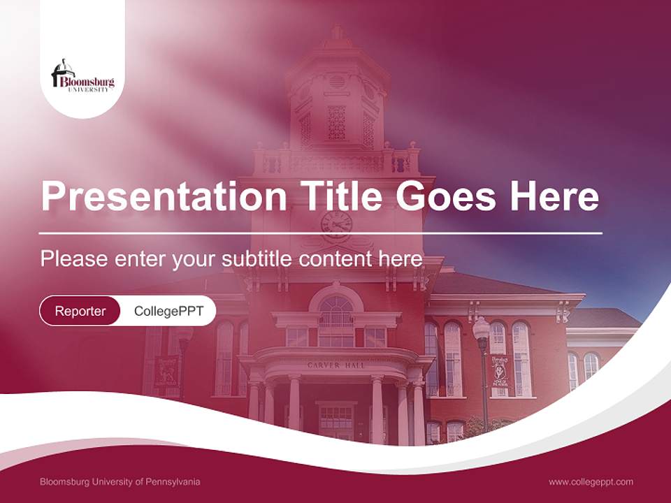 Bloomsburg University of Pennsylvania Lecture Sharing and Networking Event PPT Template4:3 ratio PPT effect preview image4