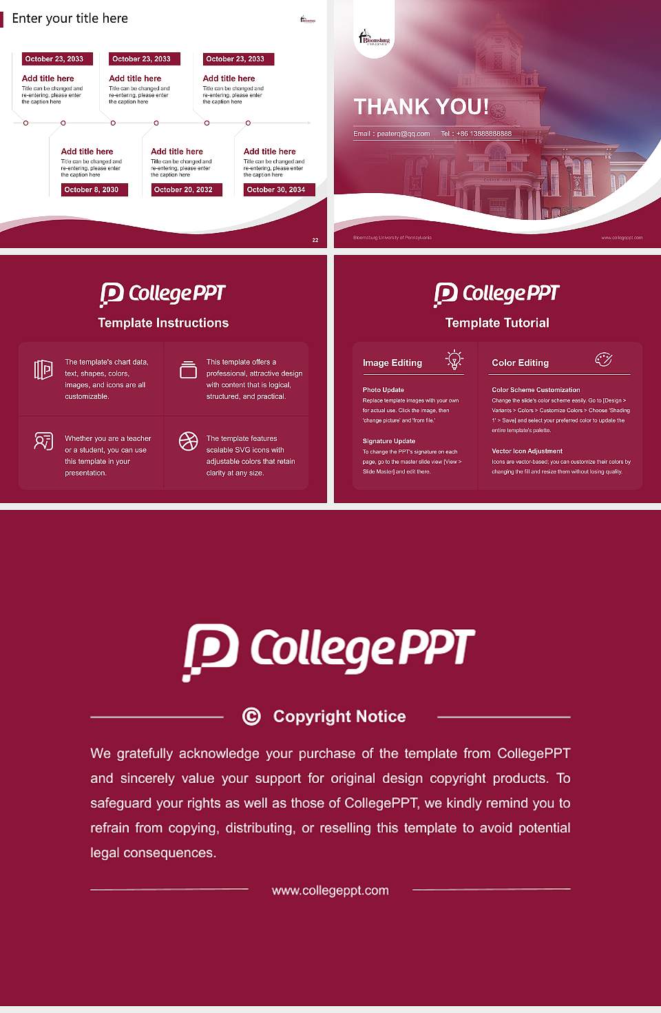 Bloomsburg University of Pennsylvania Lecture Sharing and Networking Event PPT Template4:3 ratio PPT effect preview image4