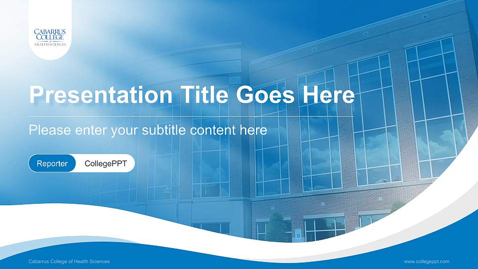 Cabarrus College of Health Sciences Lecture Sharing and Networking Event PPT Template16:9 ratio PPT effect preview image