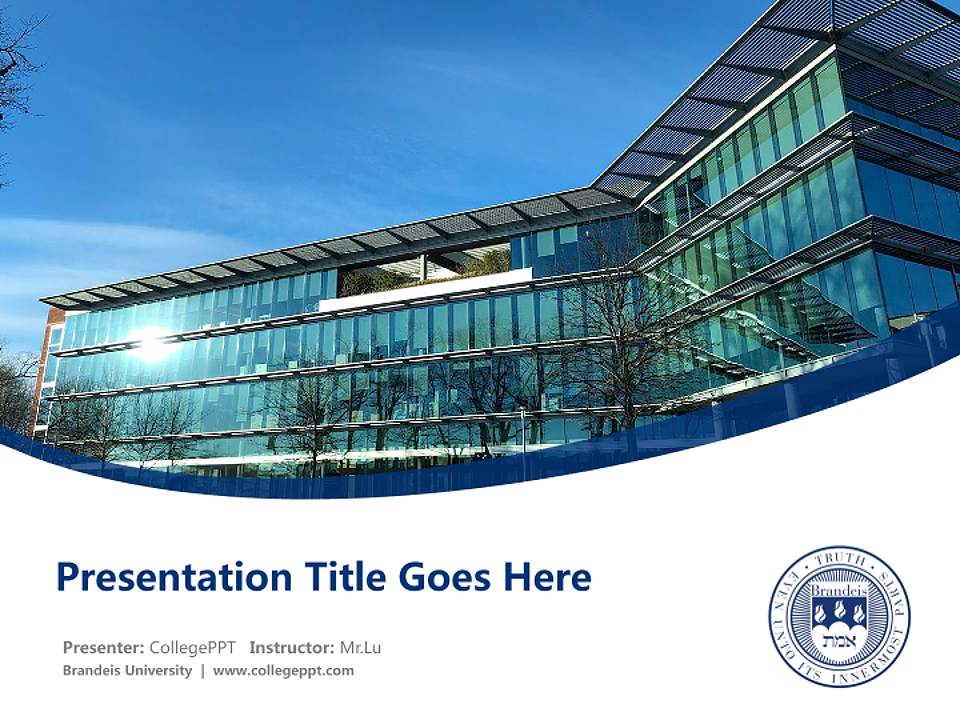 Brandeis University Course/Courseware Creation PPT Template4:3 ratio PPT effect preview image5