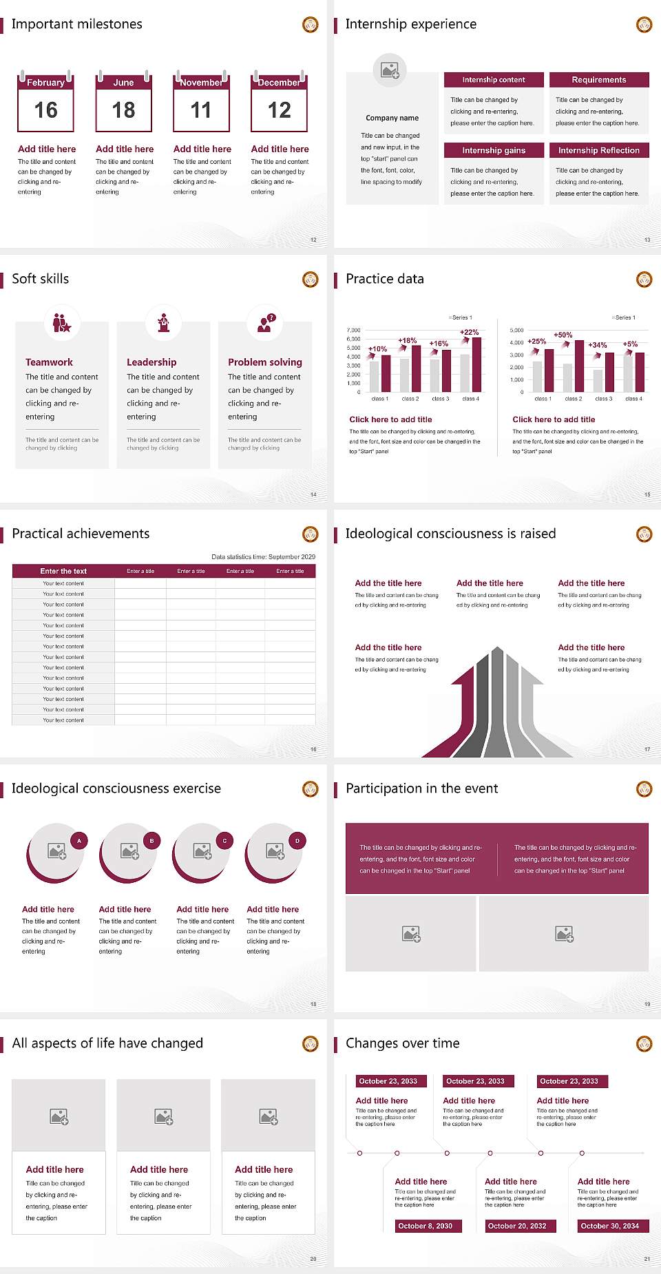 Bethune-Cookman University National Scholarship Defense PPT Template4:3 ratio PPT effect preview image3