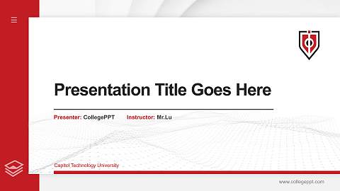 Capitol Technology University Thesis Proposal/Graduation Defense PPT Template