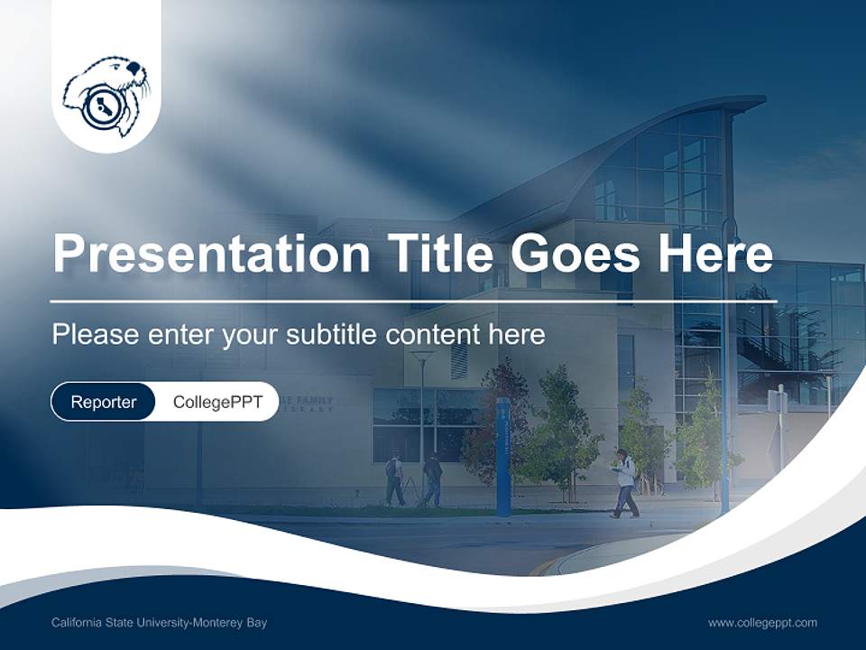 California State University-Monterey Bay Lecture Sharing and Networking Event PPT Template4:3 ratio PPT effect preview image4