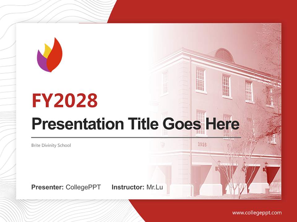 Brite Divinity School Academic Presentation/Research Findings Report PPT Template4:3 ratio PPT effect preview image5
