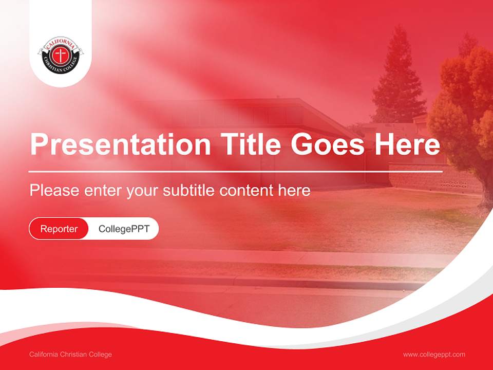 California Christian College Lecture Sharing and Networking Event PPT Template4:3 ratio PPT effect preview image4