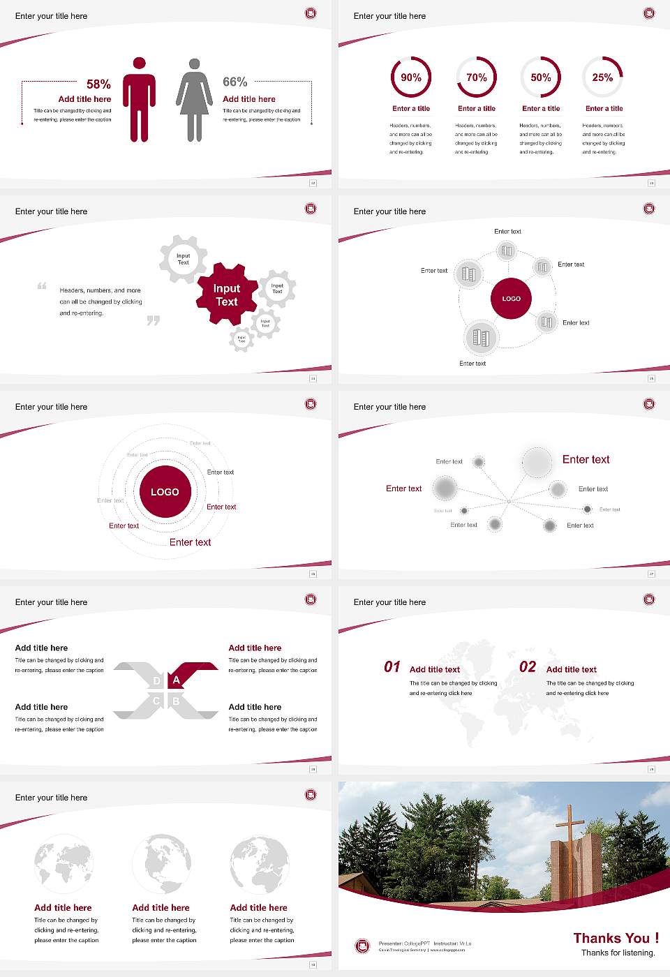 Calvin Theological Seminary Course/Courseware Creation PPT Template16:9 ratio PPT effect preview image4