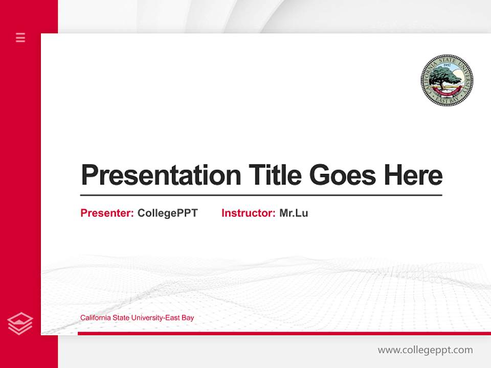 California State University-East Bay Thesis Proposal/Graduation Defense PPT Template4:3 ratio PPT effect preview image5