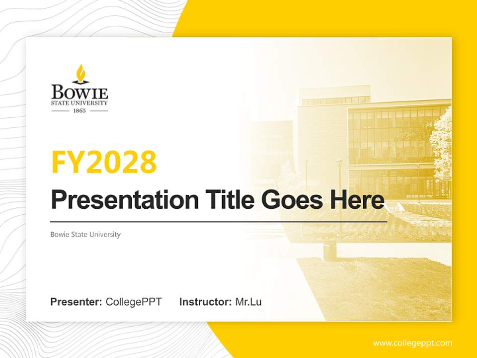 Bowie State University Academic Presentation/Research Findings Report PPT Template4:3 ratio PPT effect preview image5