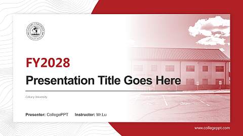 Calvary University Academic Presentation/Research Findings Report PPT Template