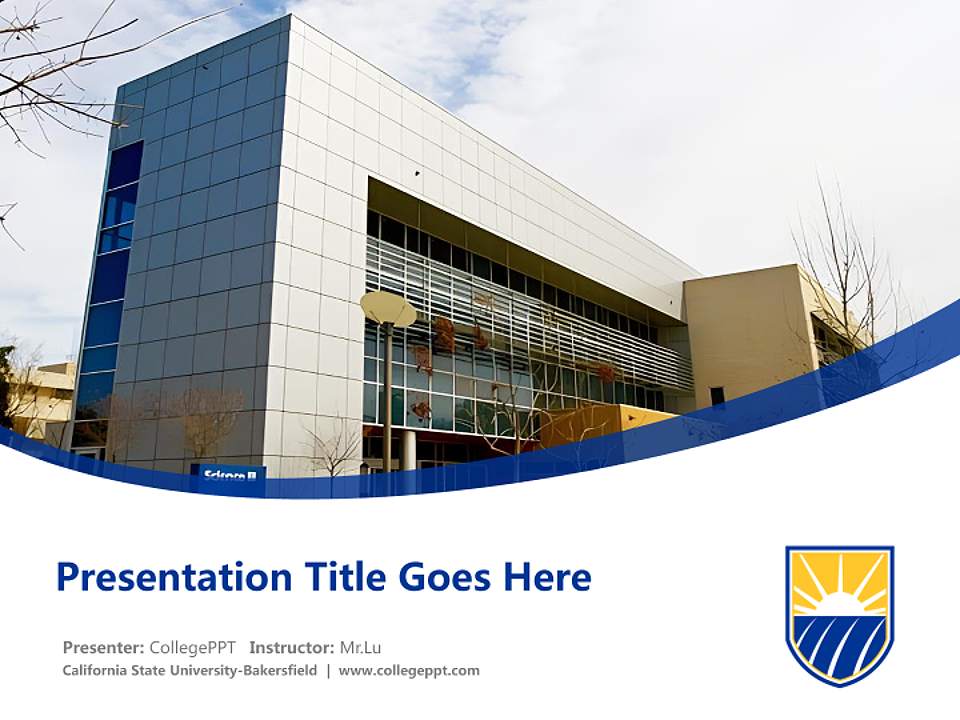 California State University-Bakersfield Course/Courseware Creation PPT Template4:3 ratio PPT effect preview image5
