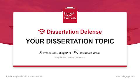 Carnegie Mellon University Graduation Thesis Defense PPT Template