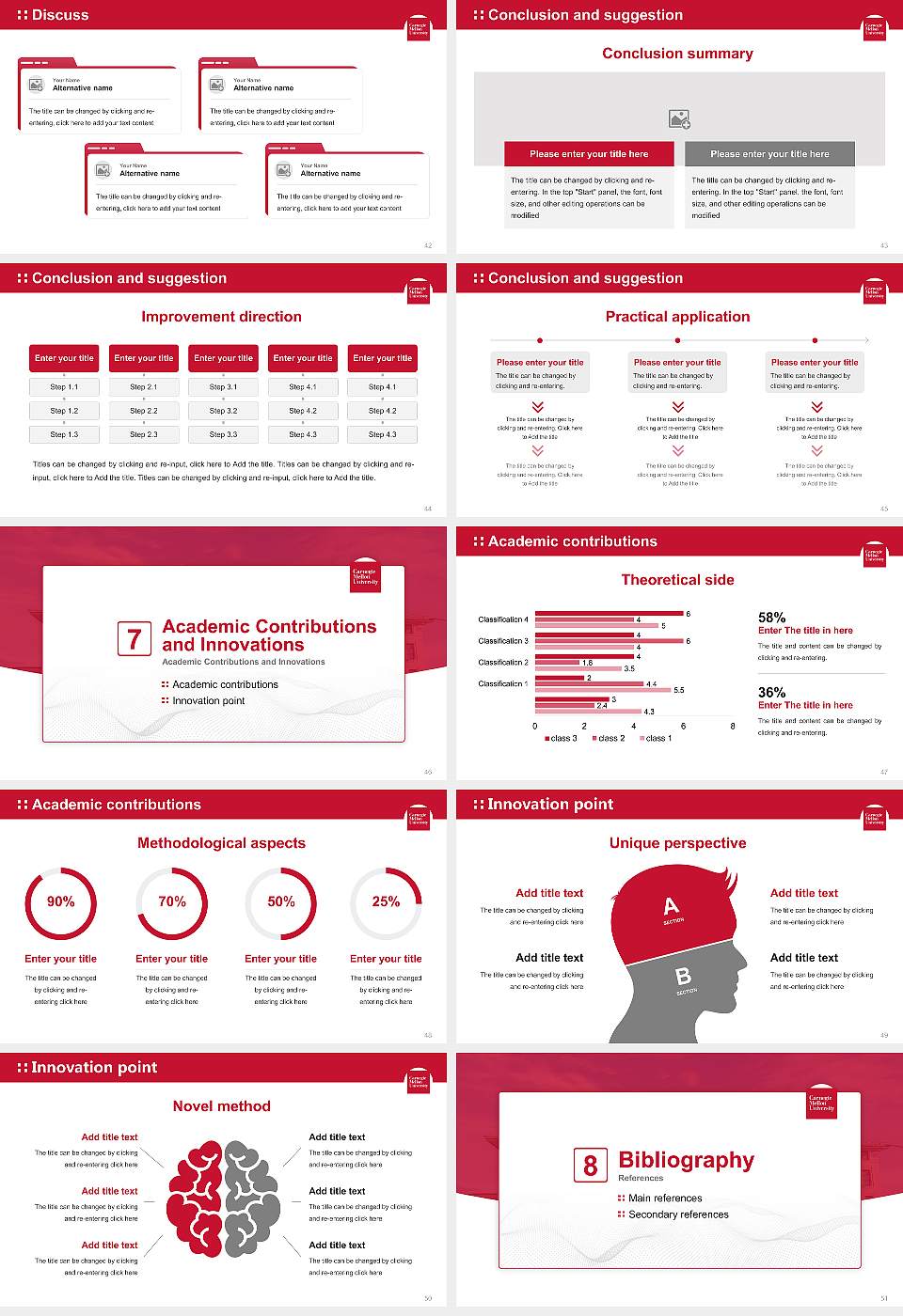 Carnegie Mellon University Graduation Thesis Defense PPT Template16:9 ratio PPT effect preview image6