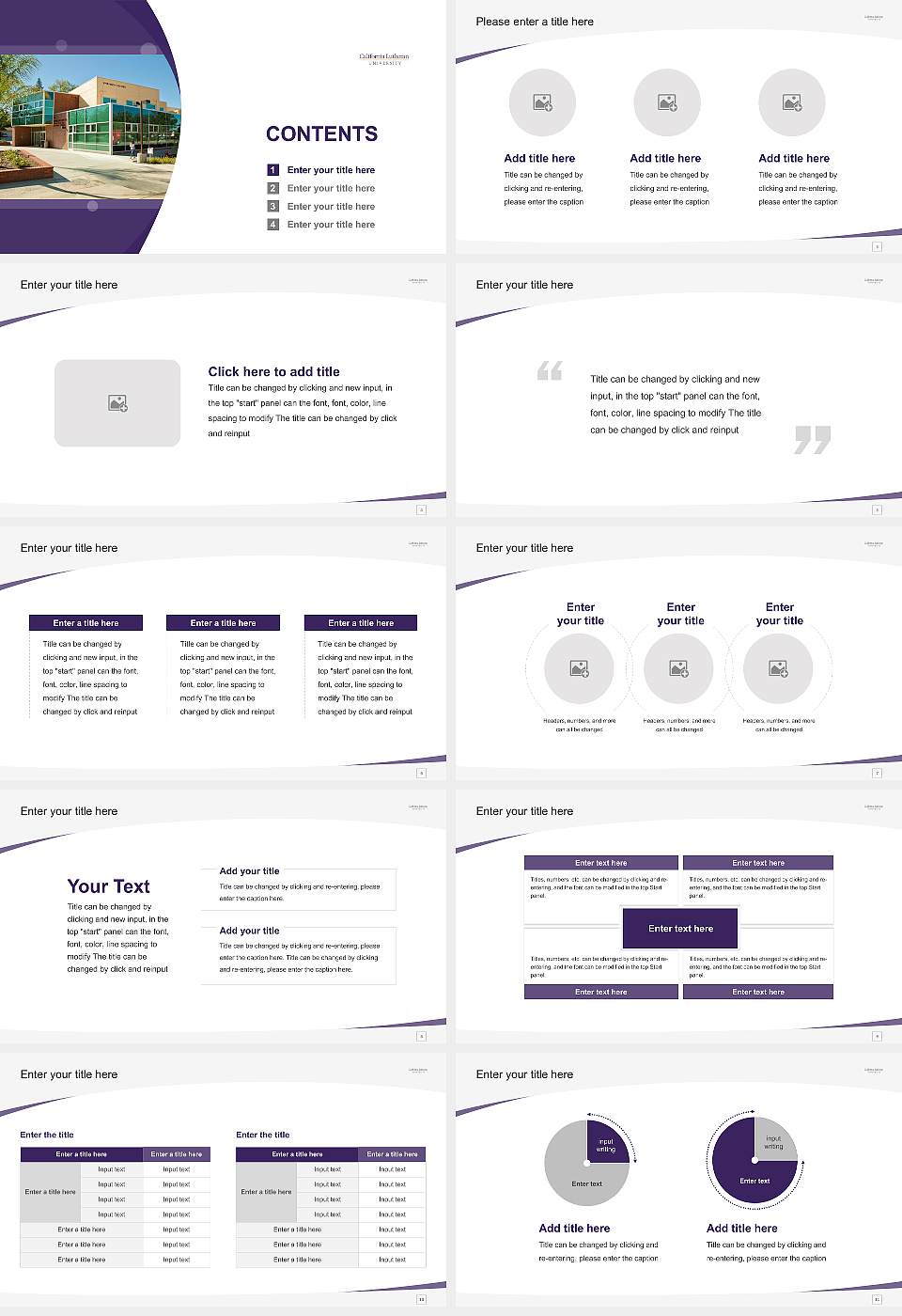 California Lutheran University Course/Courseware Creation PPT Template16:9 ratio PPT effect preview image2