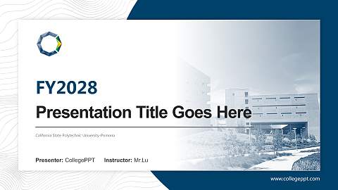 California State Polytechnic University-Pomona Academic Presentation/Research Findings Report PPT Template