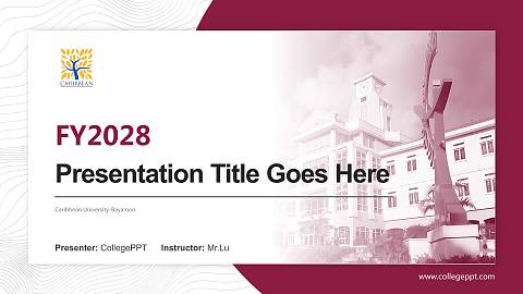 Caribbean University-Bayamon Academic Presentation/Research Findings Report PPT Template