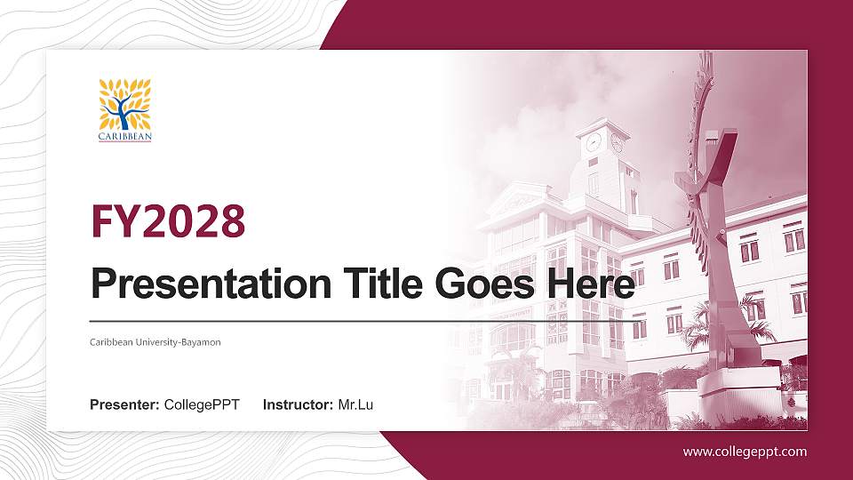 Caribbean University-Bayamon Academic Presentation/Research Findings Report PPT Template16:9 ratio PPT effect preview image