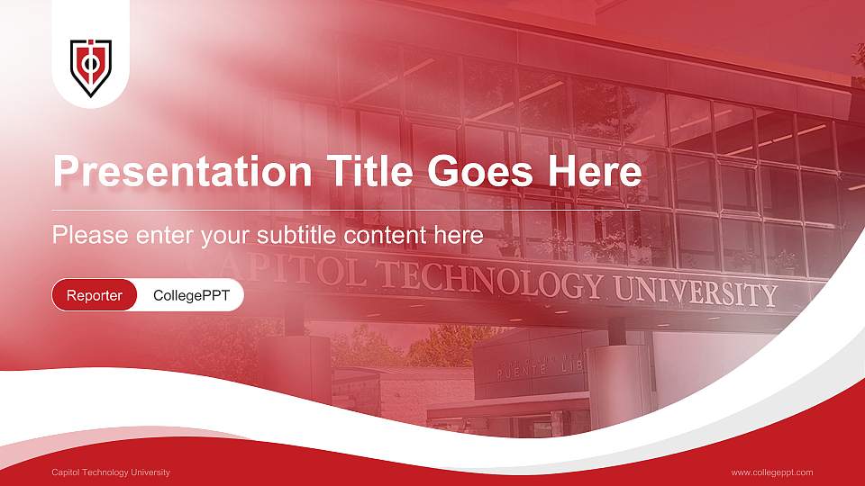 Capitol Technology University Lecture Sharing and Networking Event PPT Template16:9 ratio PPT effect preview image1