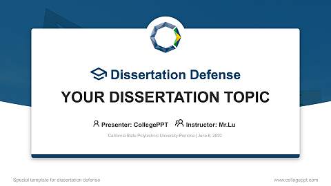 California State Polytechnic University-Pomona Graduation Thesis Defense PPT Template