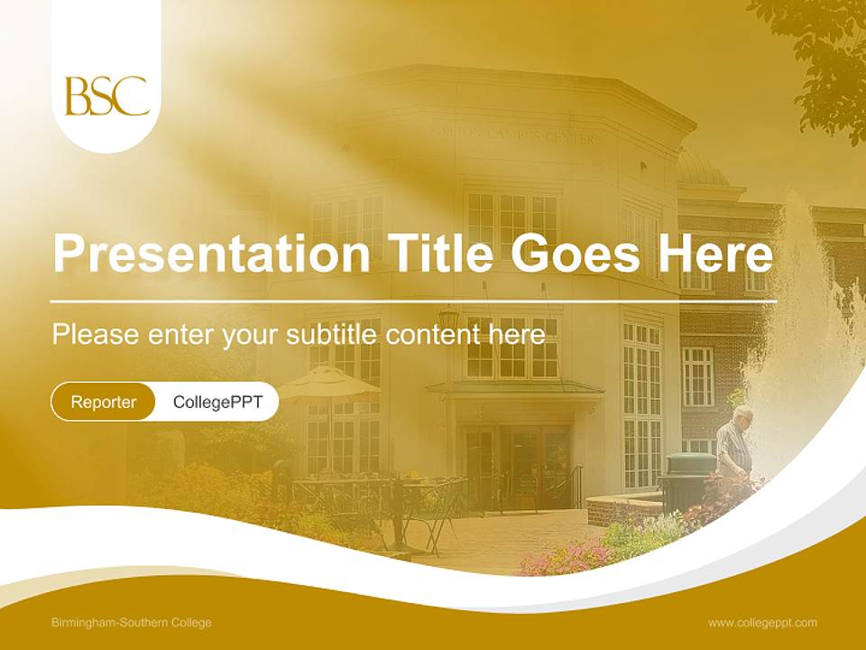 Birmingham-Southern College Lecture Sharing and Networking Event PPT Template4:3 ratio PPT effect preview image4