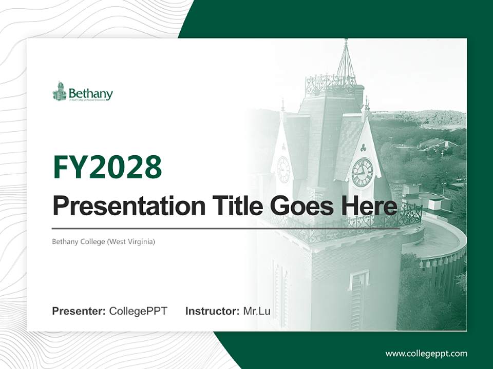 Bethany College (West Virginia) Academic Presentation/Research Findings Report PPT Template4:3 ratio PPT effect preview image5