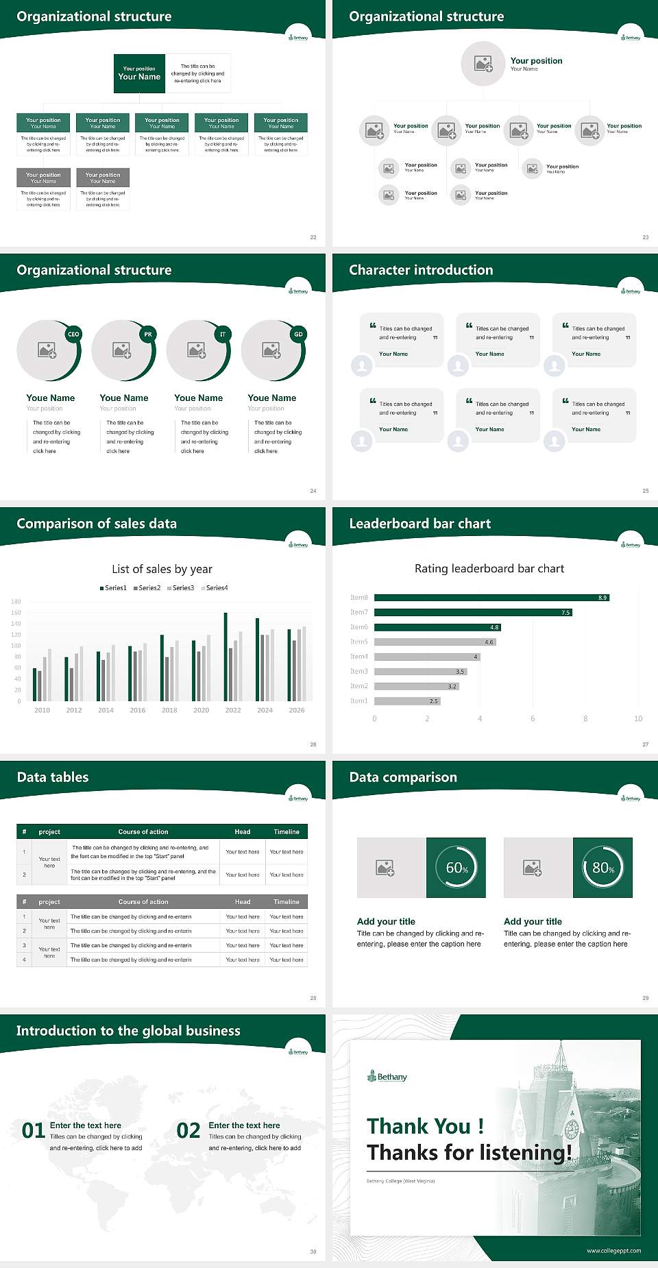 Bethany College (West Virginia) Academic Presentation/Research Findings Report PPT Template4:3 ratio PPT effect preview image4