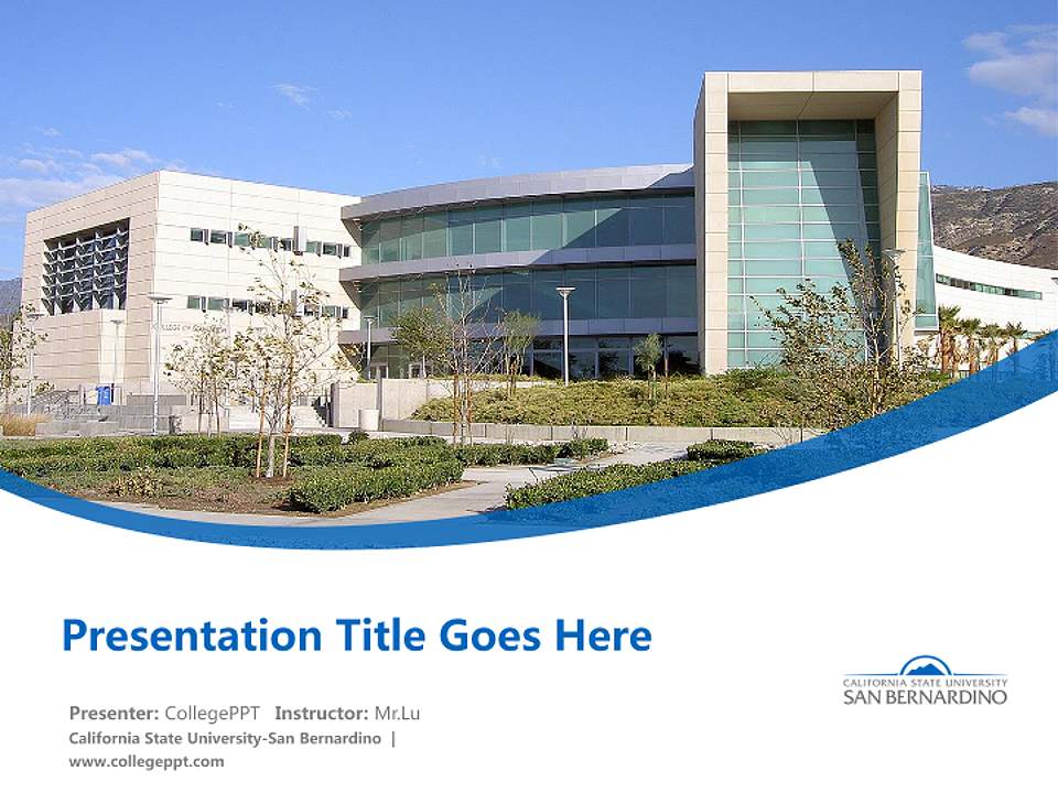 California State University-San Bernardino Course/Courseware Creation PPT Template4:3 ratio PPT effect preview image5