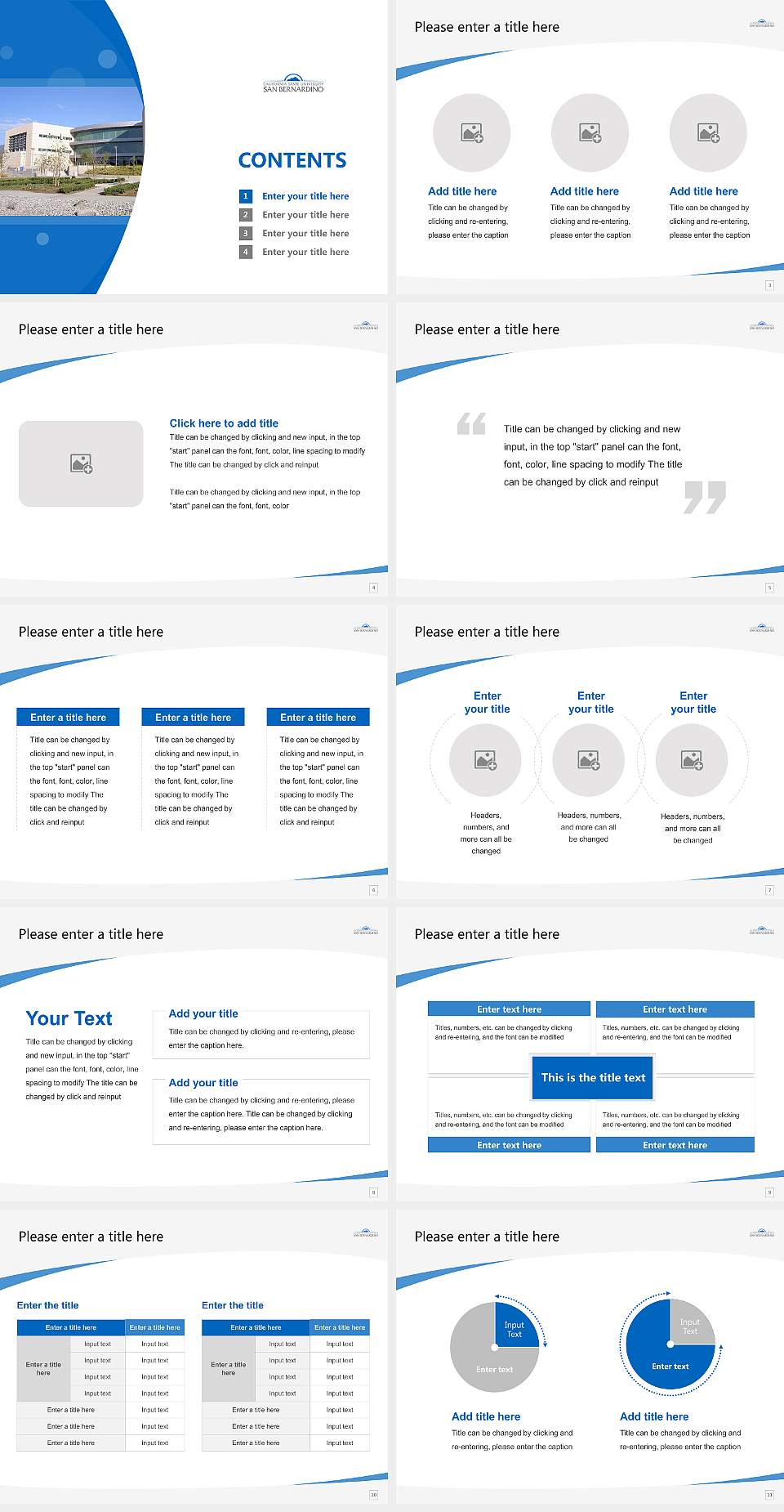 California State University-San Bernardino Course/Courseware Creation PPT Template4:3 ratio PPT effect preview image2