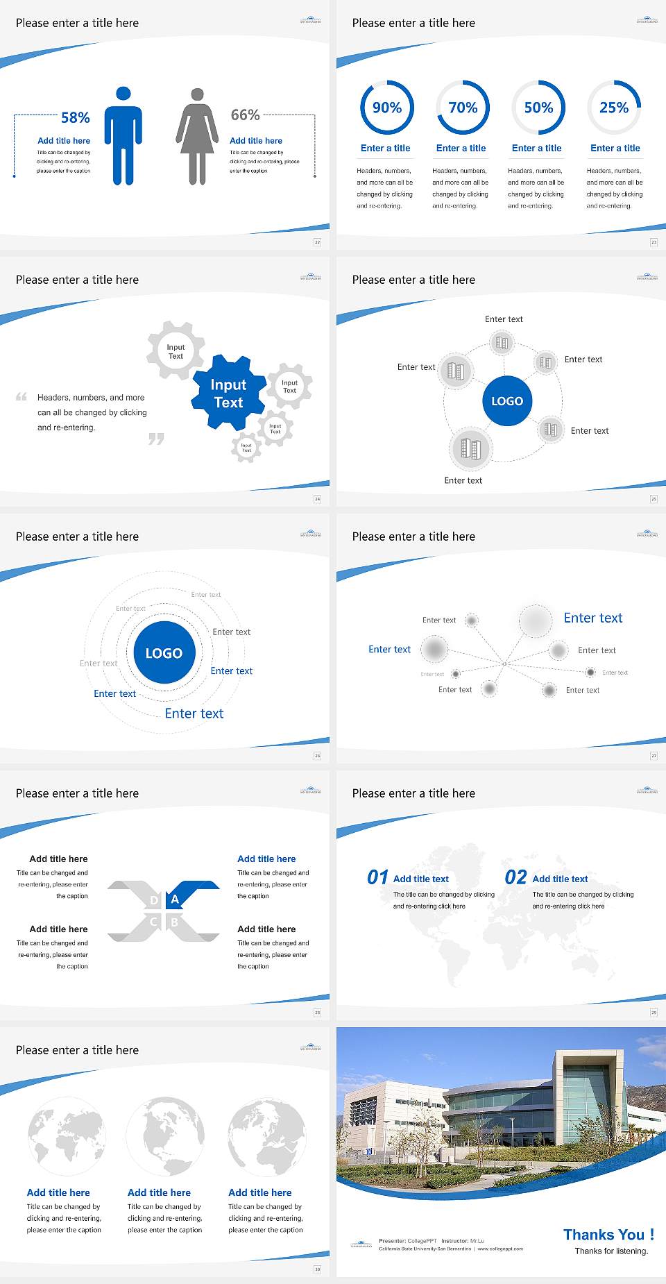 California State University-San Bernardino Course/Courseware Creation PPT Template4:3 ratio PPT effect preview image4