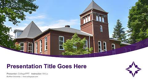 Bluffton University Course/Courseware Creation PPT Template