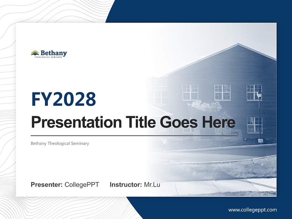 Bethany Theological Seminary Academic Presentation/Research Findings Report PPT Template4:3 ratio PPT effect preview image5