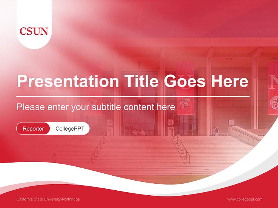 California State University-Northridge Lecture Sharing and Networking Event PPT Template4:3 ratio PPT effect preview image4
