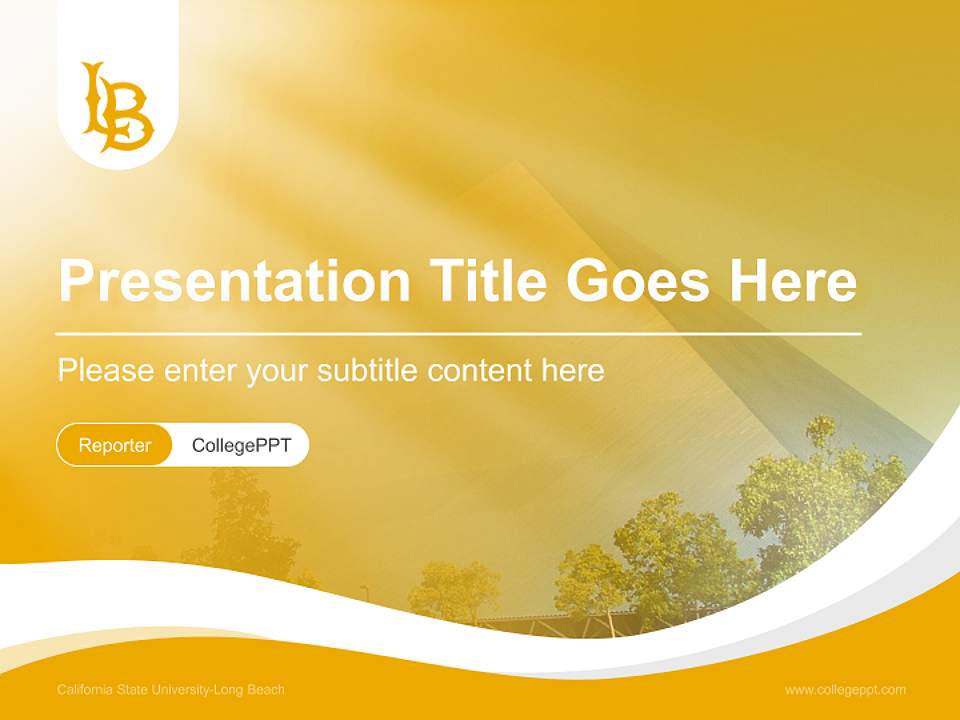 California State University-Long Beach Lecture Sharing and Networking Event PPT Template4:3 ratio PPT effect preview image4