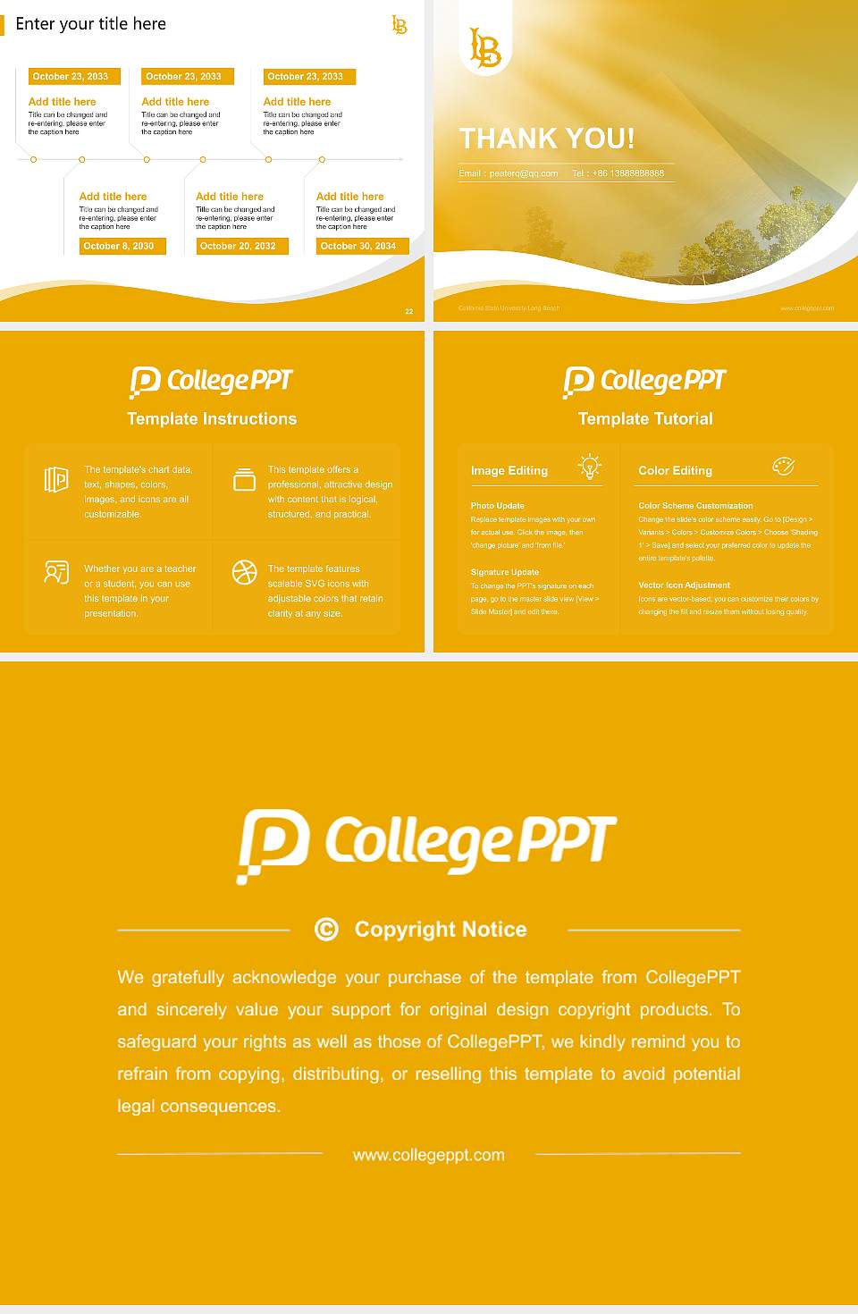 California State University-Long Beach Lecture Sharing and Networking Event PPT Template4:3 ratio PPT effect preview image4