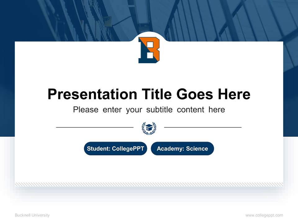 Bucknell University National Scholarship Defense PPT Template4:3 ratio PPT effect preview image4