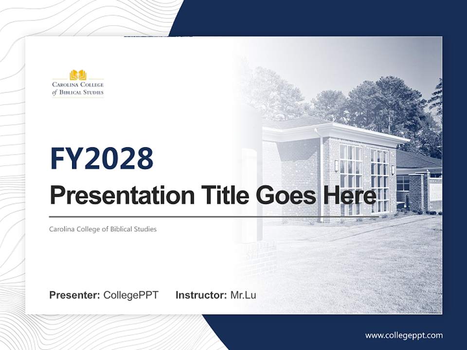 Carolina College of Biblical Studies Academic Presentation/Research Findings Report PPT Template4:3 ratio PPT effect preview image5