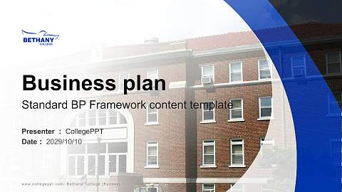 Bethany College (Kansas) Competition/Entrepreneurship Contest PPT Template