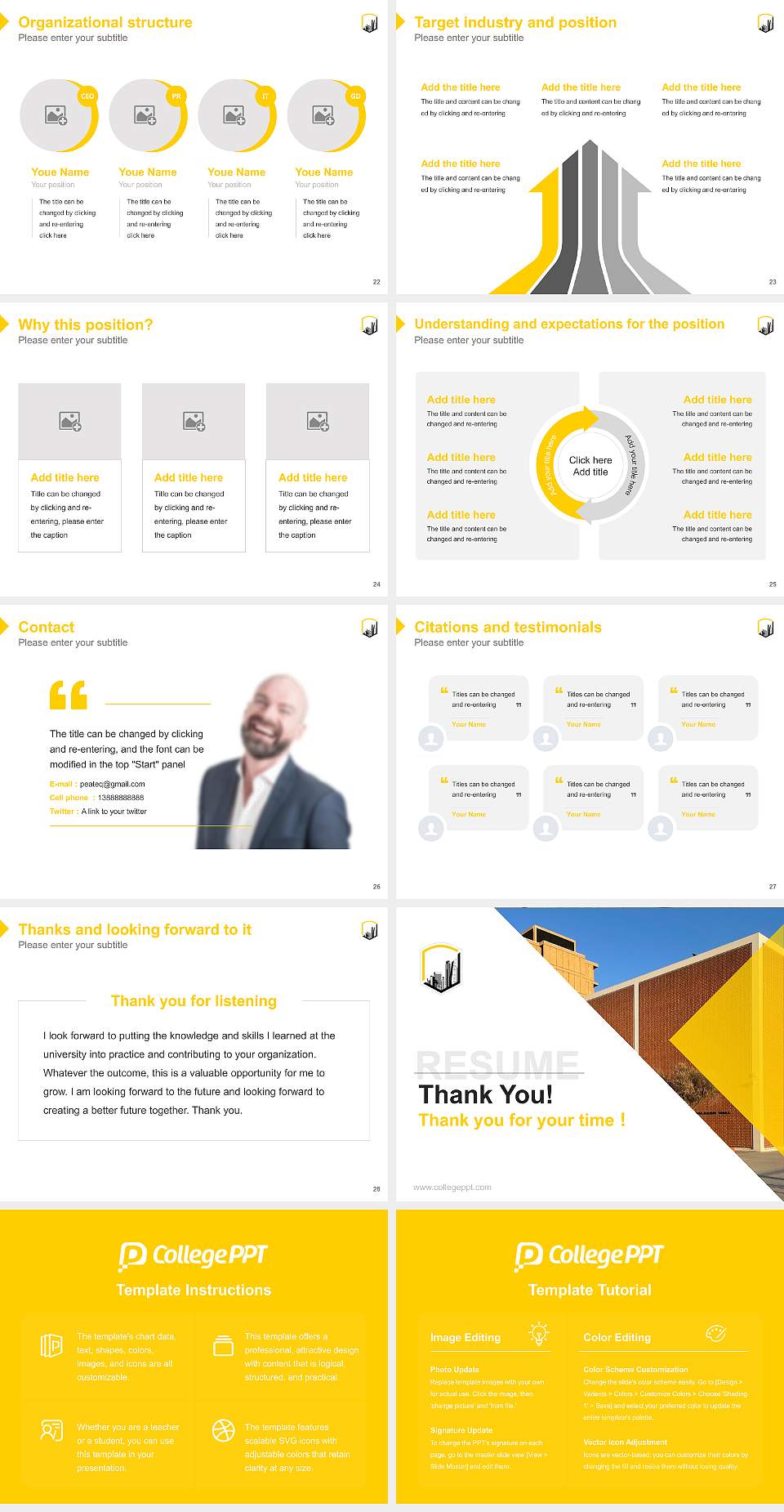 California State University-Los Angeles Resume PPT Template4:3 ratio PPT effect preview image4