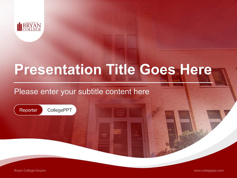 Bryan College-Dayton Lecture Sharing and Networking Event PPT Template4:3 ratio PPT effect preview image4