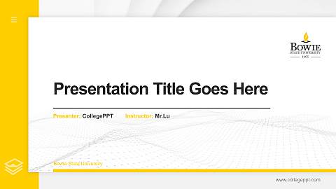 Bowie State University Thesis Proposal/Graduation Defense PPT Template