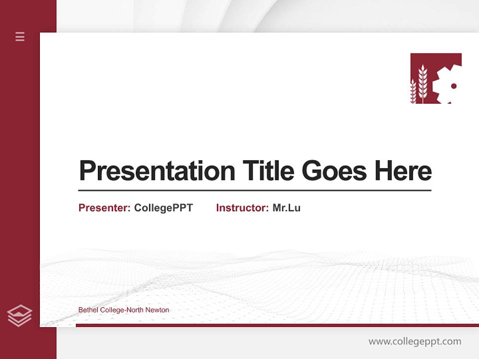 Bethel College-North Newton Thesis Proposal/Graduation Defense PPT Template4:3 ratio PPT effect preview image5
