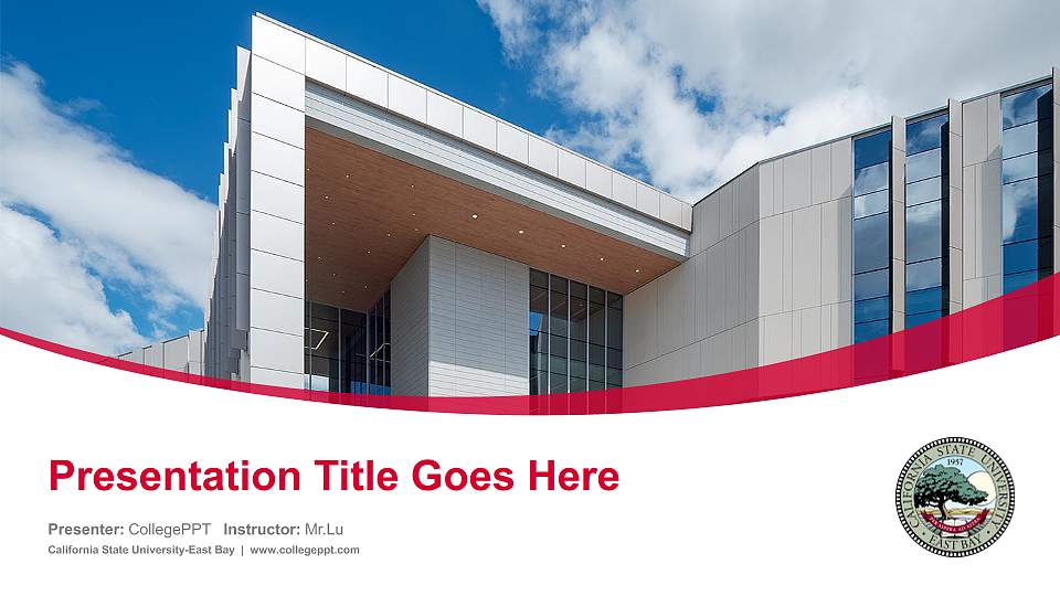 California State University-East Bay Course/Courseware Creation PPT Template16:9 ratio PPT effect preview image