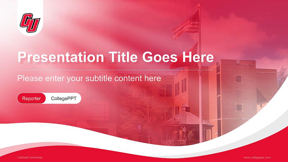 Caldwell University Lecture Sharing and Networking Event PPT Template16:9 ratio PPT effect preview image