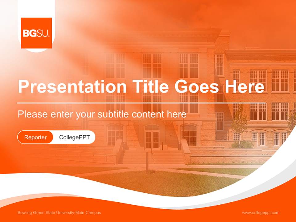 Bowling Green State University-Main Campus Lecture Sharing and Networking Event PPT Template4:3 ratio PPT effect preview image4