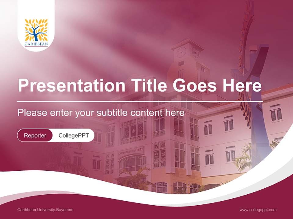Caribbean University-Bayamon Lecture Sharing and Networking Event PPT Template4:3 ratio PPT effect preview image4