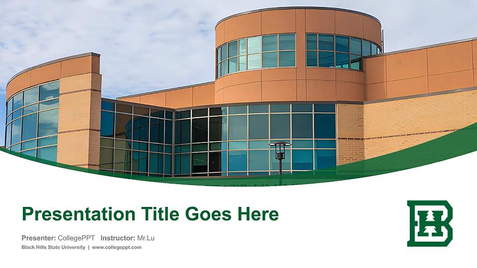 Black Hills State University Course/Courseware Creation PPT Template16:9 ratio PPT effect preview image