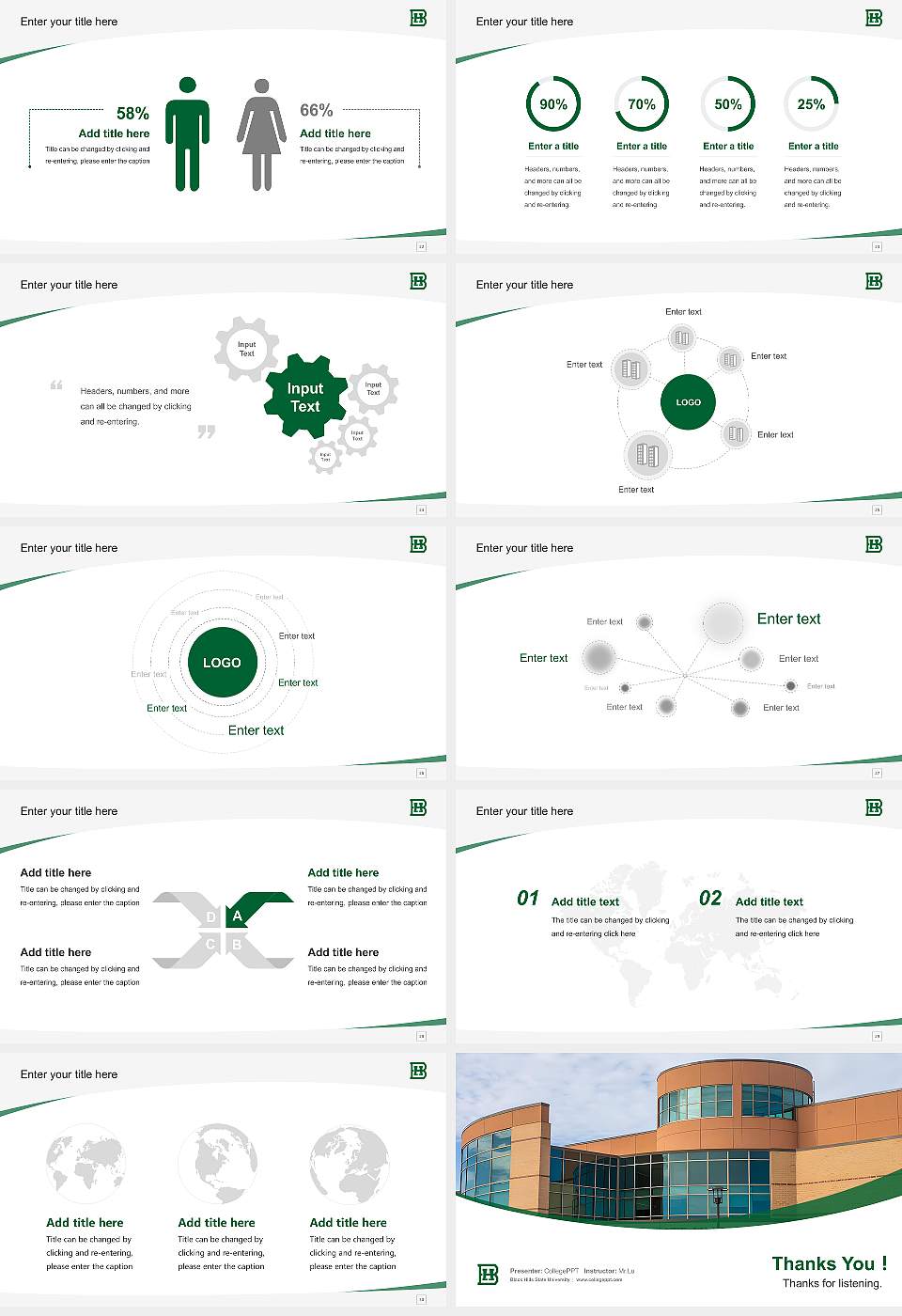 Black Hills State University Course/Courseware Creation PPT Template16:9 ratio PPT effect preview image4