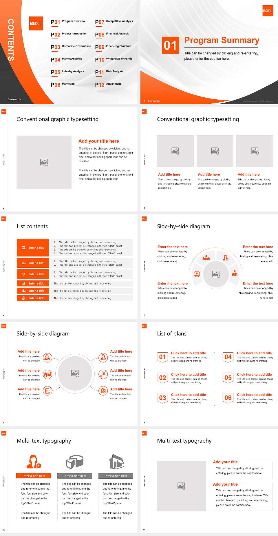 Bowling Green State University-Main Campus Competition/Entrepreneurship Contest PPT Template4:3 ratio PPT effect preview image2