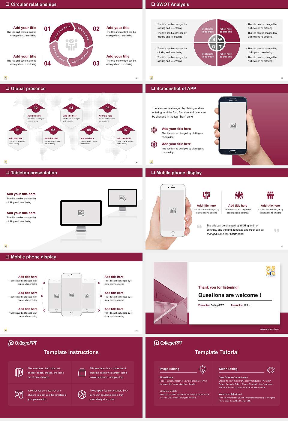 Caribbean University-Vega Baja General Purpose PPT Template16:9 ratio PPT effect preview image5
