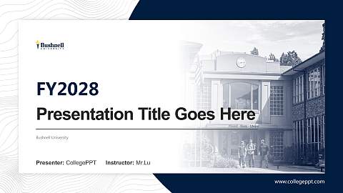 Bushnell University Academic Presentation/Research Findings Report PPT Template