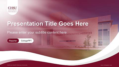California Health Sciences University Lecture Sharing and Networking Event PPT Template